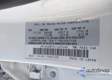 2019 Mazda Cx-3 Sport z USA, uszkodzony, nr VIN JM1DKDB75K1427460